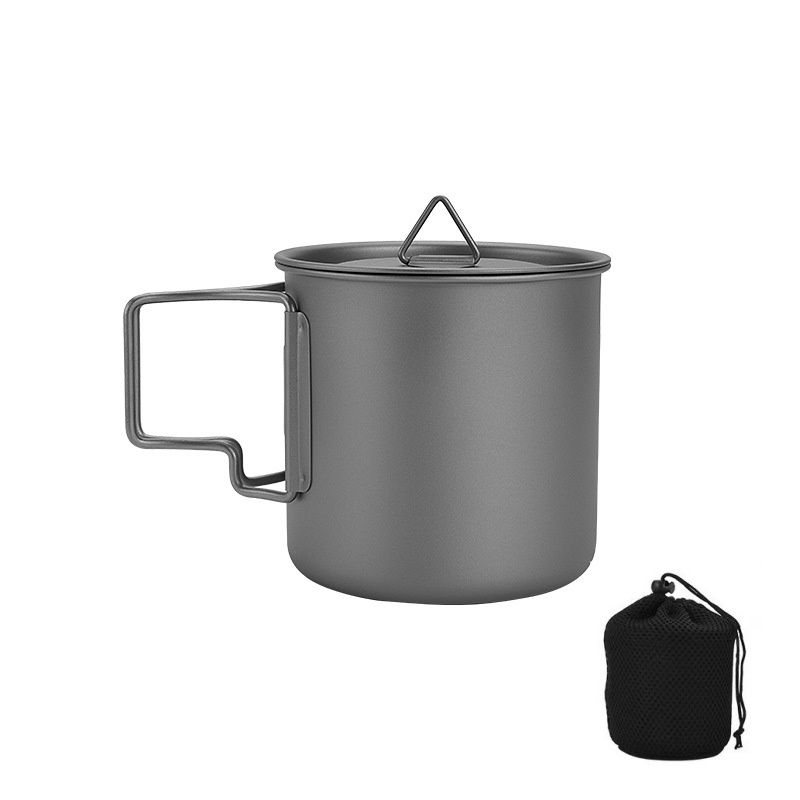 Camping Cooking Recipes - Titan-Campingbecher mit klappbarem Griff, leichter, tragbarer