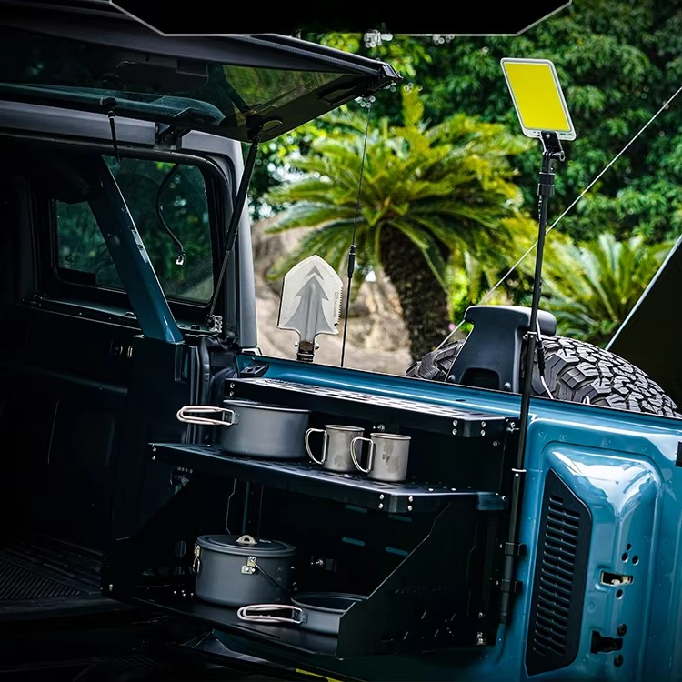 Van Camping Cooking - Klappbarer Arbeits- und Esstisch für SUV,