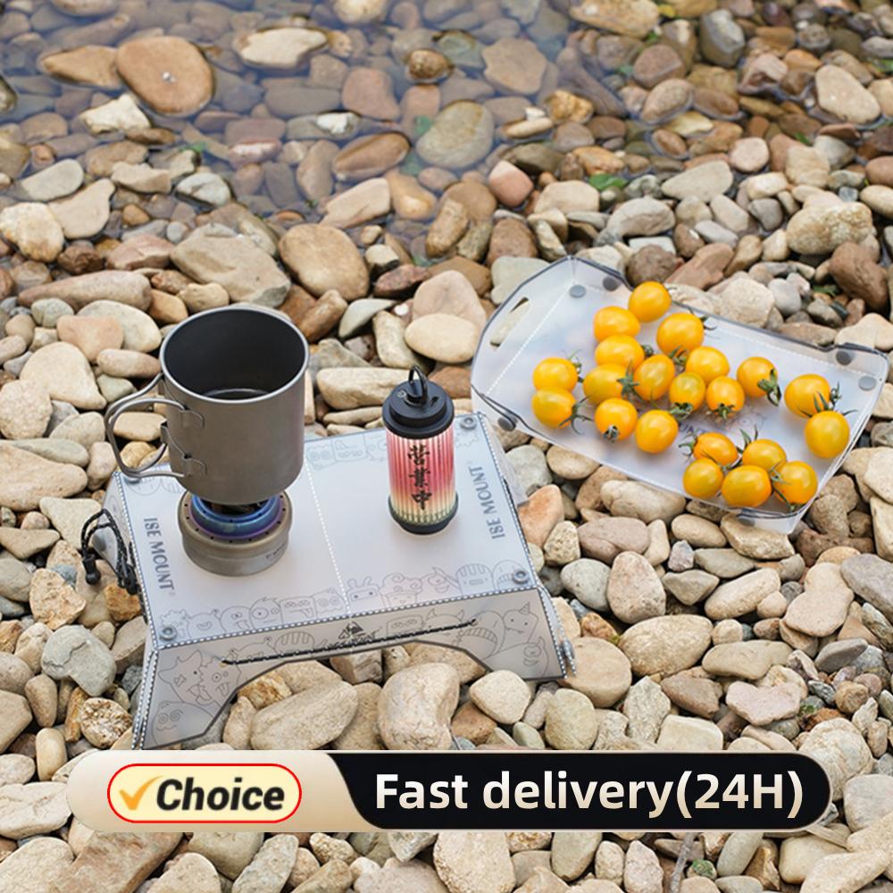 Camping Cooking Tray - Tragbarer faltbarer Mini-Campingtisch, ultraleichter Outdoor-Campingtisch, Tablett,
