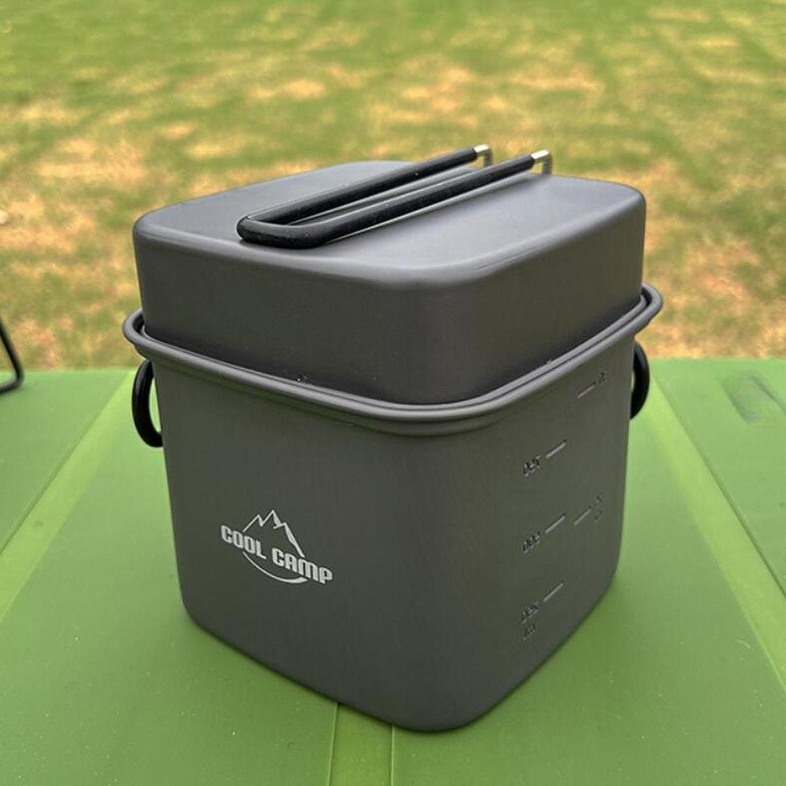 Camping Cooking Pots And Pans - Camping-Kochgeschirr-Set Bratpfanne Reise-Leichtgewicht Camping Wandern BBQ