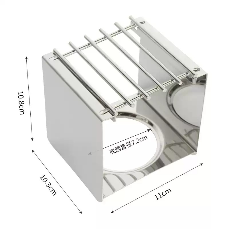 Camping Cooking Gear - Quadratischer Kaffeekocherständer aus Edelstahl, stabiler Topfständer