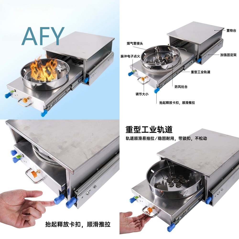 Van Camping Cooking - RV-Gasherd für Auto, Wohnmobil, Campingvan, externer