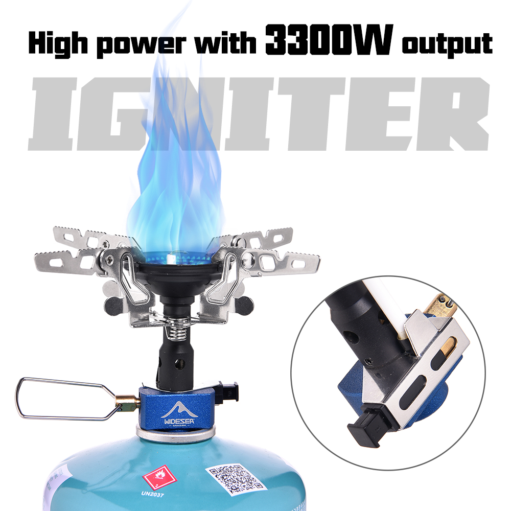 Camping Cooking Gear - Outdoor-Camping-Gasbrenner Outdoor-Kocher 3300W mit Zünder Campingausrüstung