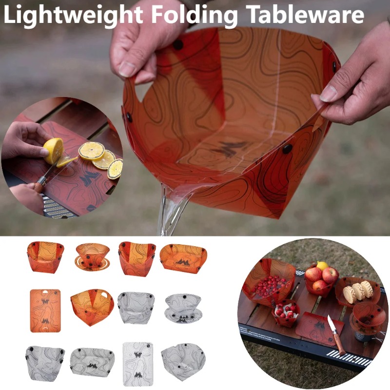 Camping Cooking Tray - Faltbare Camping Geschirr Tragbare Schüssel Teller