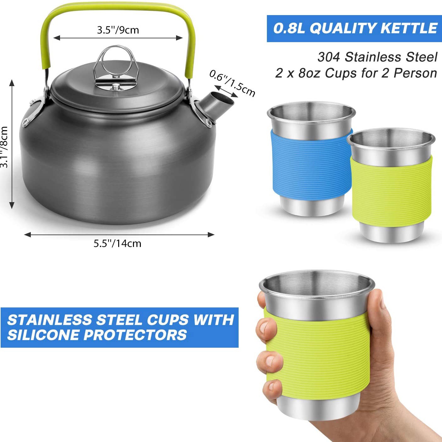 Outdoor-Camping-Kochset mit Ke – Camping Cooking Gear Set Bewertung und Preis