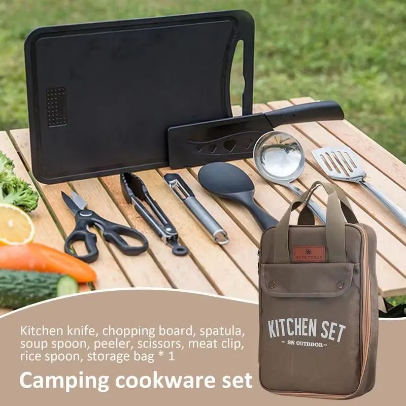 8-teiliges Camping-Kochgeschir – Camping Cooking Gear Set Bewertung und Preis