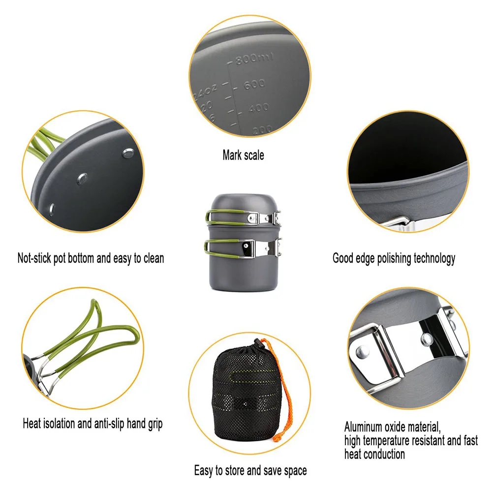 Camping-Kochgeschirr, Mess-Set – Camping Cooking Gear Set Bewertung und Preis