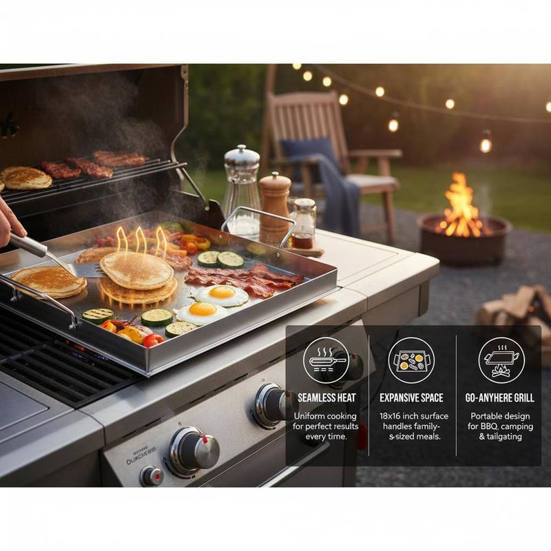 Universelle Flachgrillplatte 1 – Camping Cooking Meat Bewertung und Preis