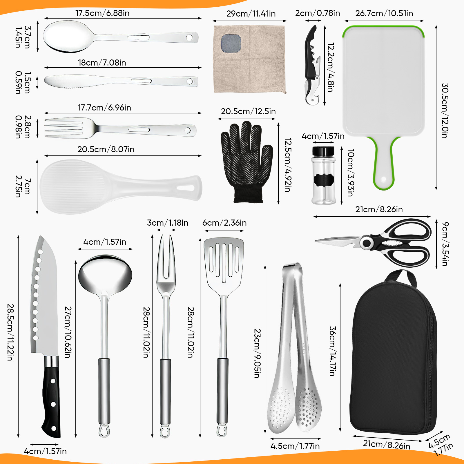 16-teiliges Camping-Kochutensi – Camping Cooking Must Haves Bewertung und Preis