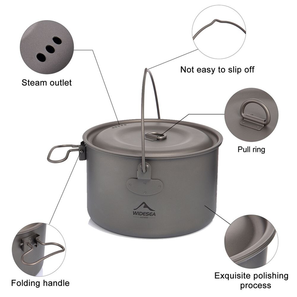 Wideea Camping Geschirr Titan  – Camping Cooking Gear Set Bewertung und Preis