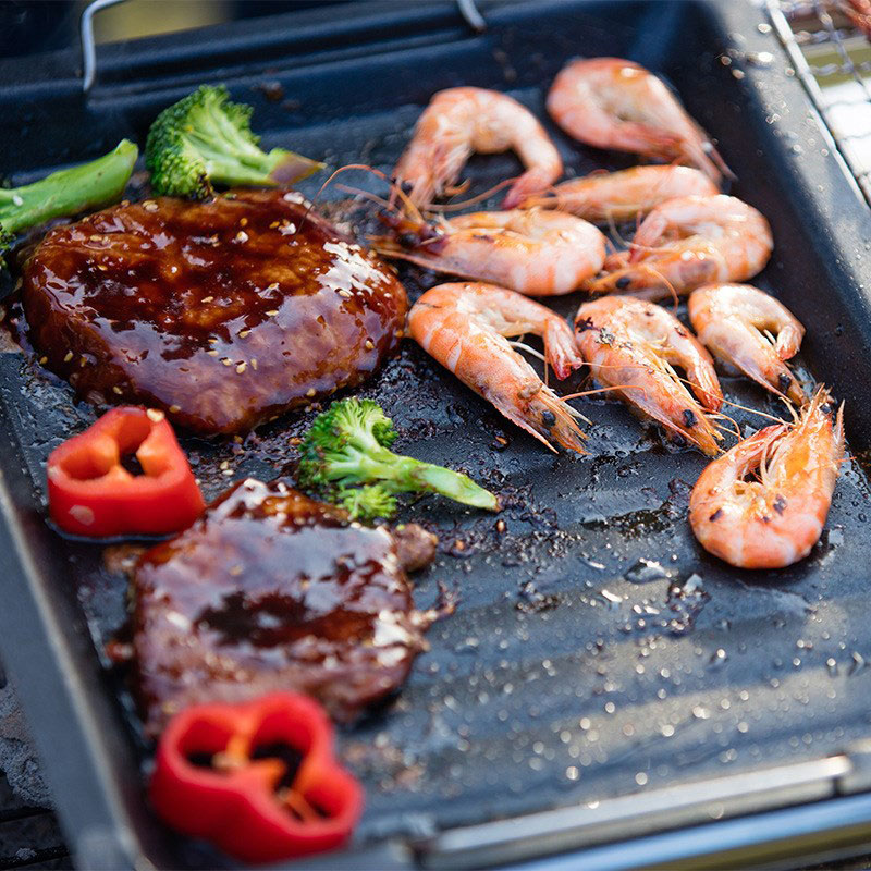 Dicke quadratische Grillpfanne – Camping Cooking Meat Bewertung und Preis