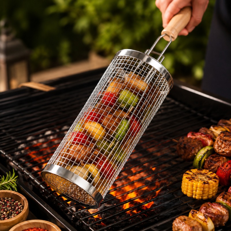 Runder Grillkorb-Set aus Edels – Camping Cooking Meat Bewertung und Preis
