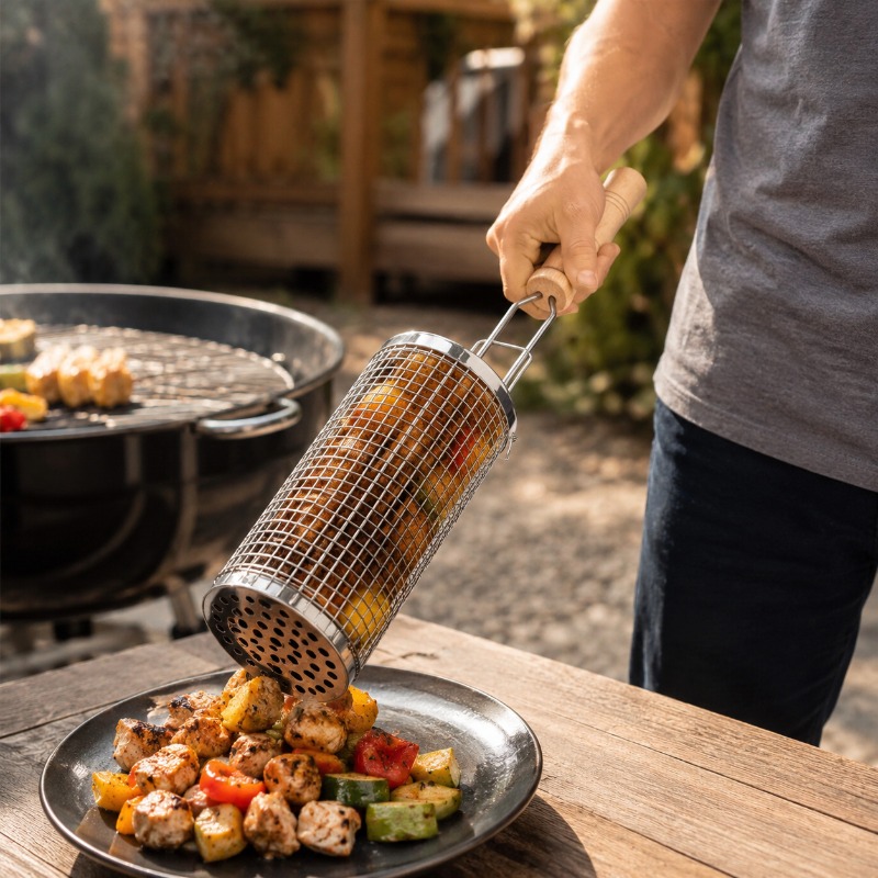 Runder Grillkorb-Set aus Edels – Camping Cooking Meat Bewertung und Preis