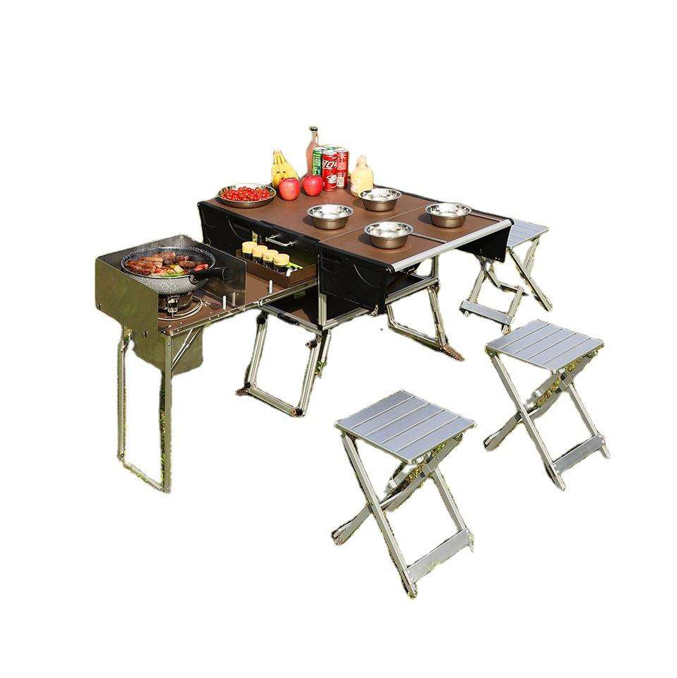 Tragbarer, zusammenklappbarer  – Camping Cooking Dining Set Bewertung und Preis